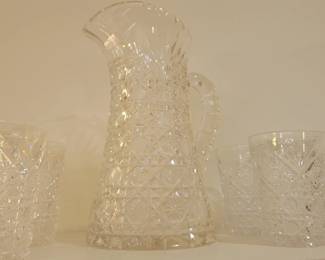 Vintage pitcher and glass set