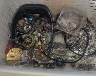 Lots of silver jewelry