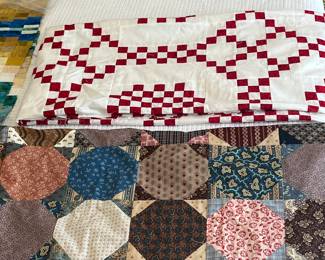 Various quilt tops.