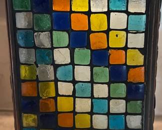 Mosaic Glass Candle Holder