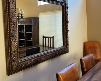 Hand Carved Wall Mirror Heavy!