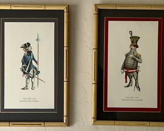 Art "Royal Deux-Ponts Regiment 1780" Art "Officer Washington Grays 1824"