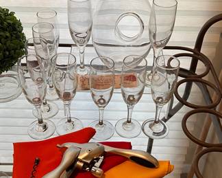 Tea/Bar Cart, Assorted Barware