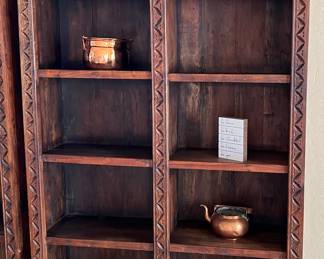 Hand Carved Bookcases...Beautiful! Assorted Decor