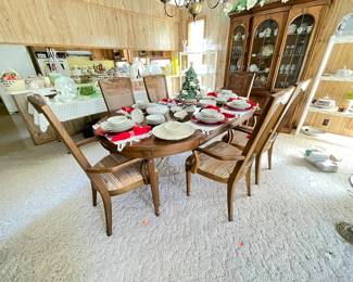mid century modern dining table w/6 chairs