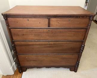 180 Vintage Mahogany 5Drawer Highboy min