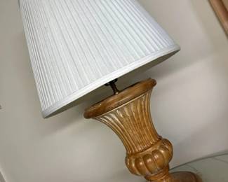 180 Vintage Wooden Baluster Table Lamp X2min