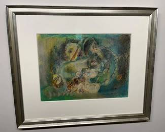 180 Zero Mostel Original Pastel Artwork II 1959min