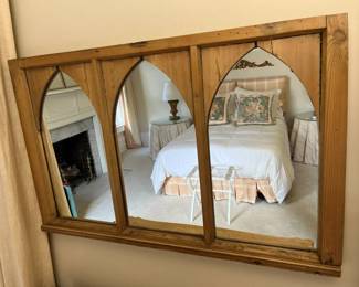 180 Triple Pane Pine Arch Mirrormin