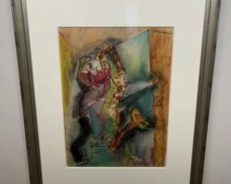 180 Zero Mostel Original Pastel Artwork I 1959min