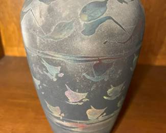 180 Scott Lindberg Raku Pottery Vasemin