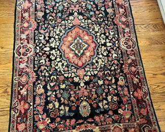 180 Persian Sarouk Vintage 48 X 32 Hand Knotted Carpetmin