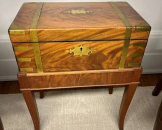 180 Vintage Walnut Campaign Desk min