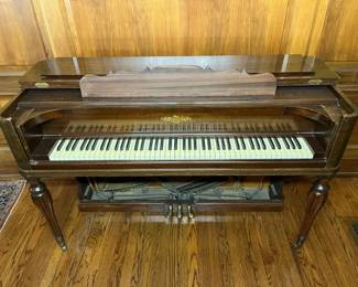 180 Chickering Vintage Mahogany Upright Piano min