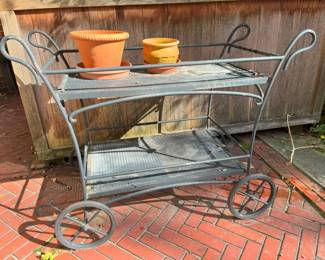 180 Wrought Iron Garden Bar Cart X2min