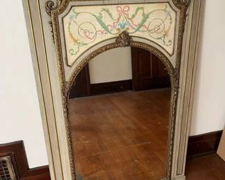 180 Antique Hand Painted Overmantle Mirrormin