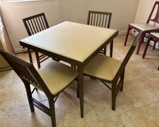 Vintage card table and chairs