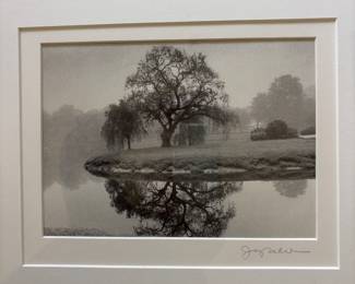 Signed black and white photo print