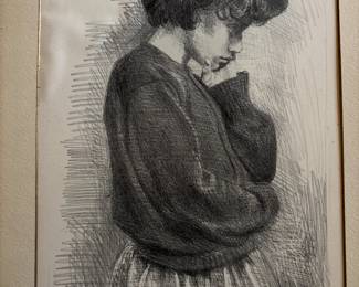 Raphael Soyer signed and numbered litho
