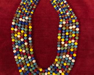 Glass beaded necklace