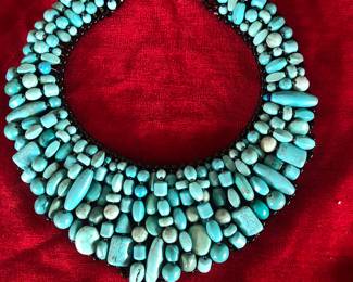 Turquoise beaded necklace