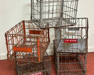 Wire milk crates