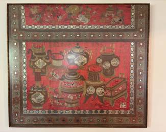 Antique Chinese celebration banner