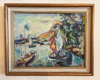 Oil on canvas signed Chaya Schwartz