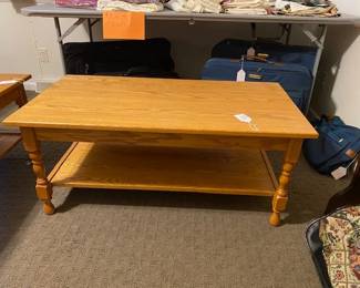 2 solid oak tables