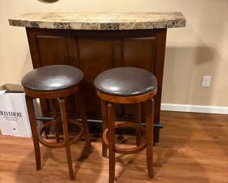 Bar and two stools 