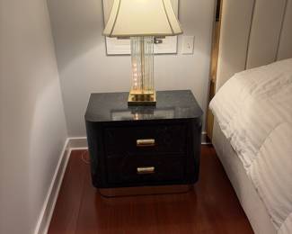 Lacquered  retro bedroom set  dresser two end table and armoire chest 