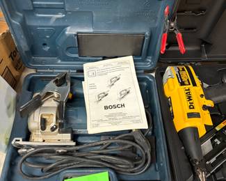 Bosch saw  Dewalt  nail gun 