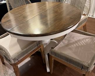 Kitchen table and four chairs great style coastal farm house 