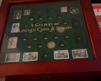 A century of Lincoln coins and stamps 