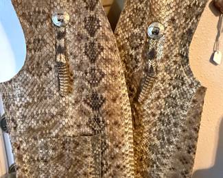 They'll hear you before they see you - genuine rattlensnake vest with rattlers