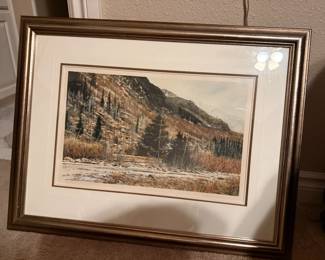David M Band Watercolor "Colorado Hillside"