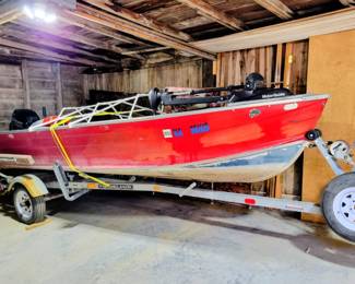 14 ft. Fishing Boat, Trailer & 2016-15 HP 4 Stroke Mercury Motor *** Does not discount to 50% off