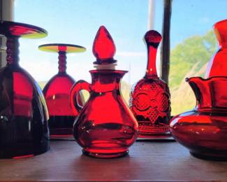 Vintage Ruby Red Glassware