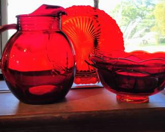 Vintage Ruby Red Glassware