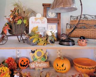 Fall Decor, New Fishing Lamp & Vintage Magazine Rack