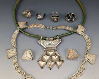 African Silver Necklaces With Earrings, Sterling Rings And More