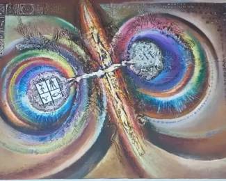 Abstract Mixed Media Painting