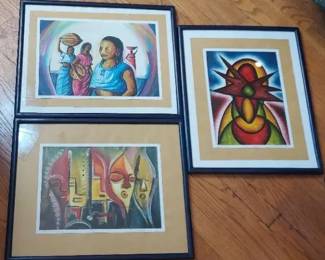 David Awofodunbo Framed Oil Paintings