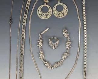 Sterling Silver Uncas Ring With 925 Necklaces, Earrings And Bracelets