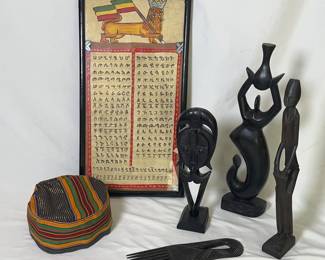 African Folk Art Featuring Framed Geez Script