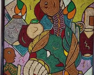 Handcrafted Chainstitched Textile Art