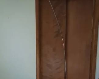 Vintage 1970 Chrome Ball Floor Lamp Approx. 74 High W Vintage Sshaped Mirrored Side Table