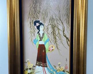 Japanese Geisha Girl Oil Painting