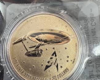2016 CANADIAN SILVER $20 STAR TREK COIN. .999 FINE