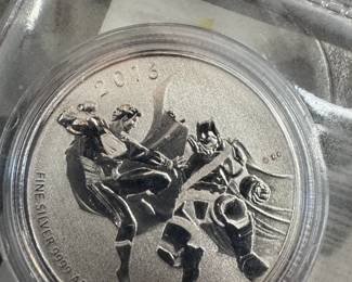 2016 CANADIAN SILVER $20 BATMAN V. SUPERMAN DC COMICS COIN. .999 FINE